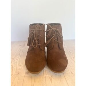 Dr Scholl's Dakota Women's Brown‎ Suede Ankle Boots Size 7.5 Western Utility